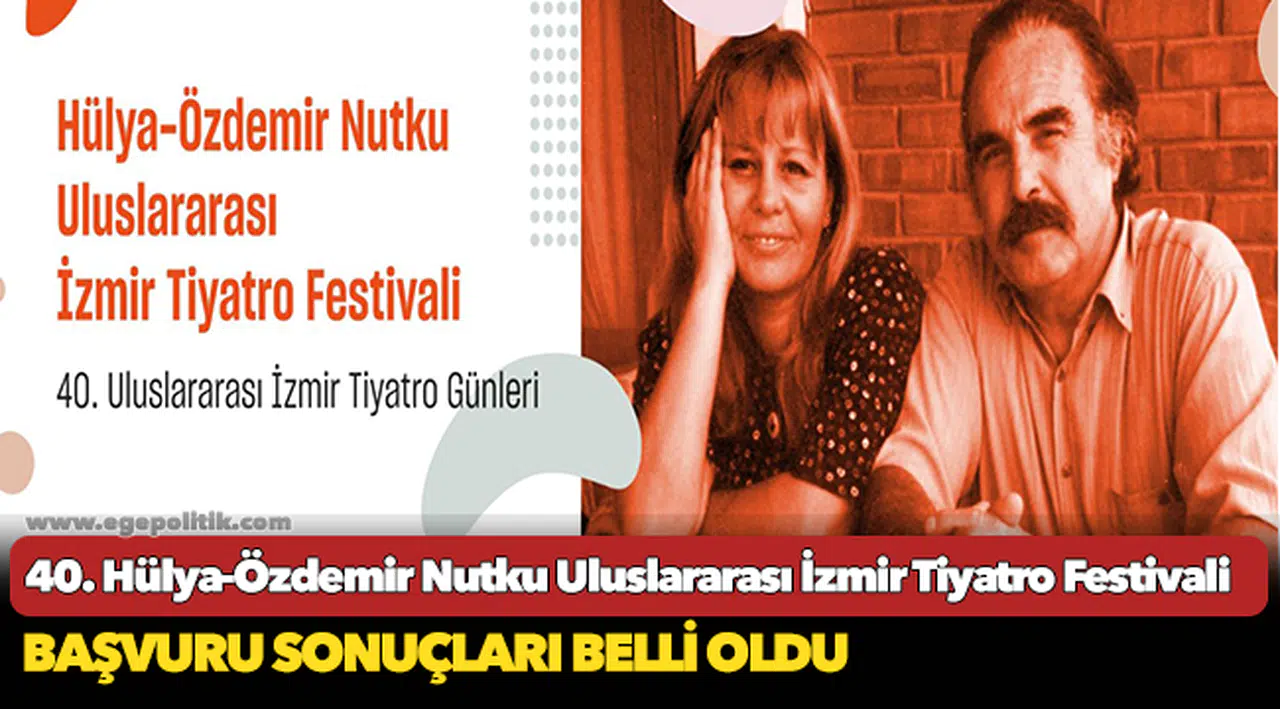 40. Hülya-Özdemir Nutku Uluslararası İzmir Tiyatro Festivali başvuru sonuçları belli oldu