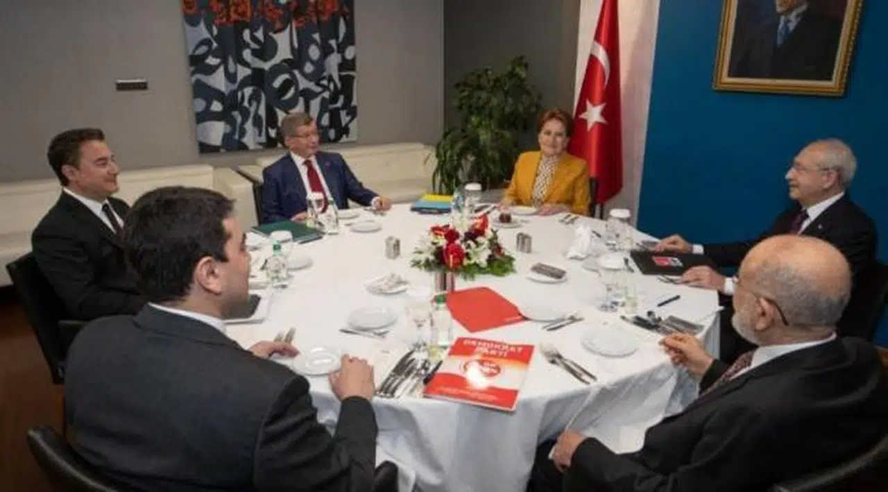 Altılı muhalefetin genel başkanları ikinci kez buluştu