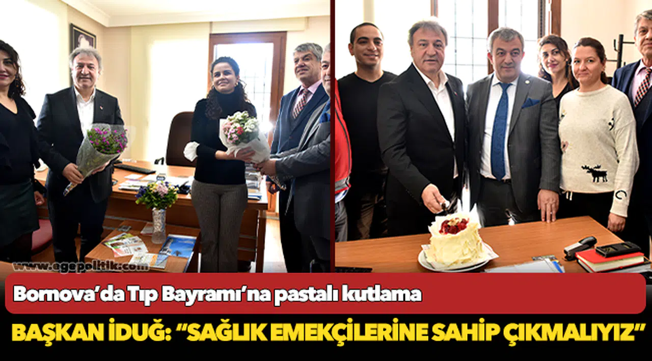 Bornova’da Tıp Bayramı’na pastalı kutlama