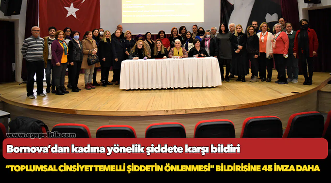 Bornova’dan kadına yönelik şiddete karşı bildiri