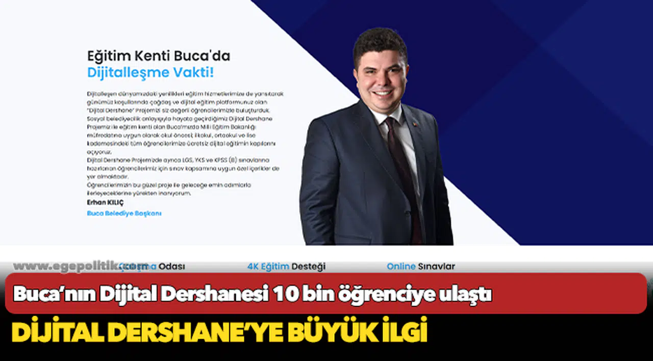 Buca’nın Dijital Dershanesi 10 bin öğrenciye ulaştı