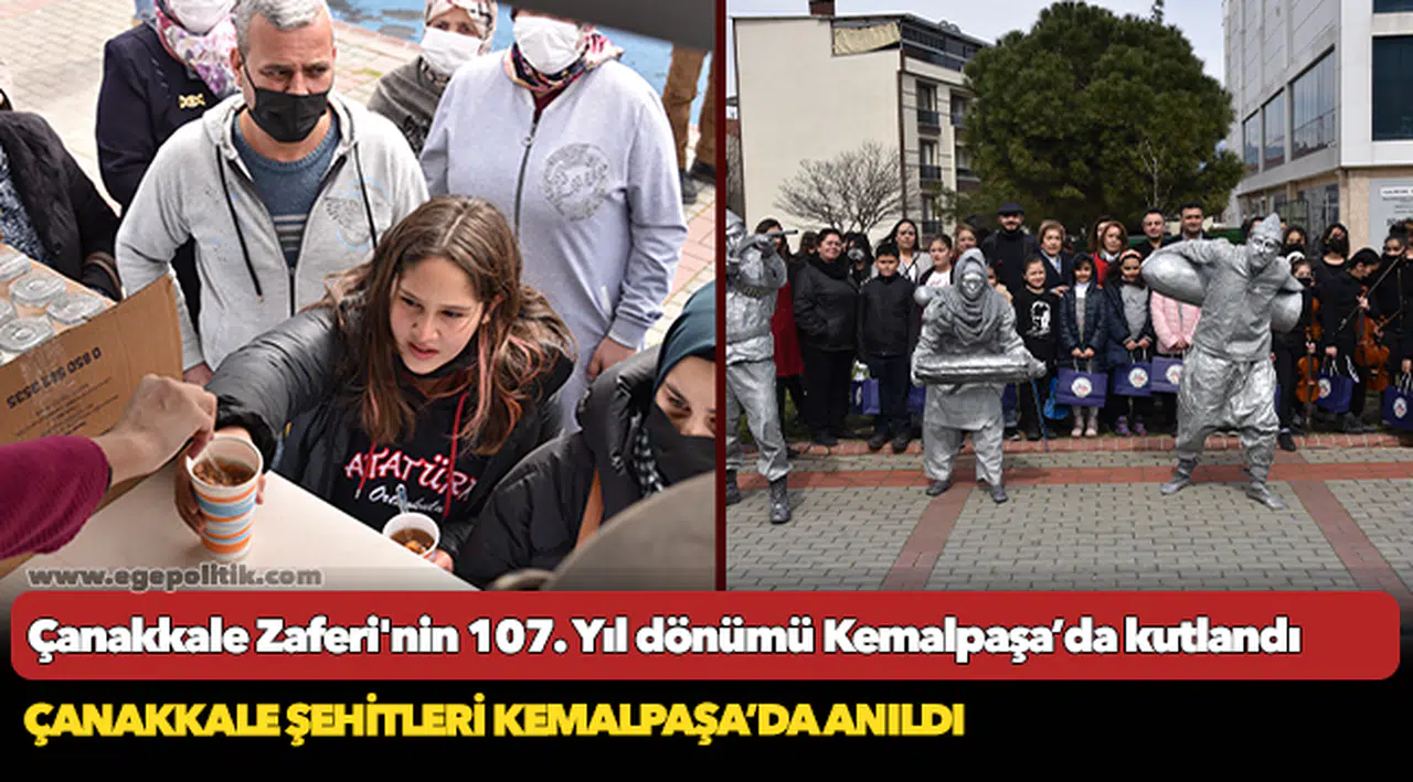 Çanakkale zaferi'nin 107. Yıl dönümü kemalpaşa’da kutlandı