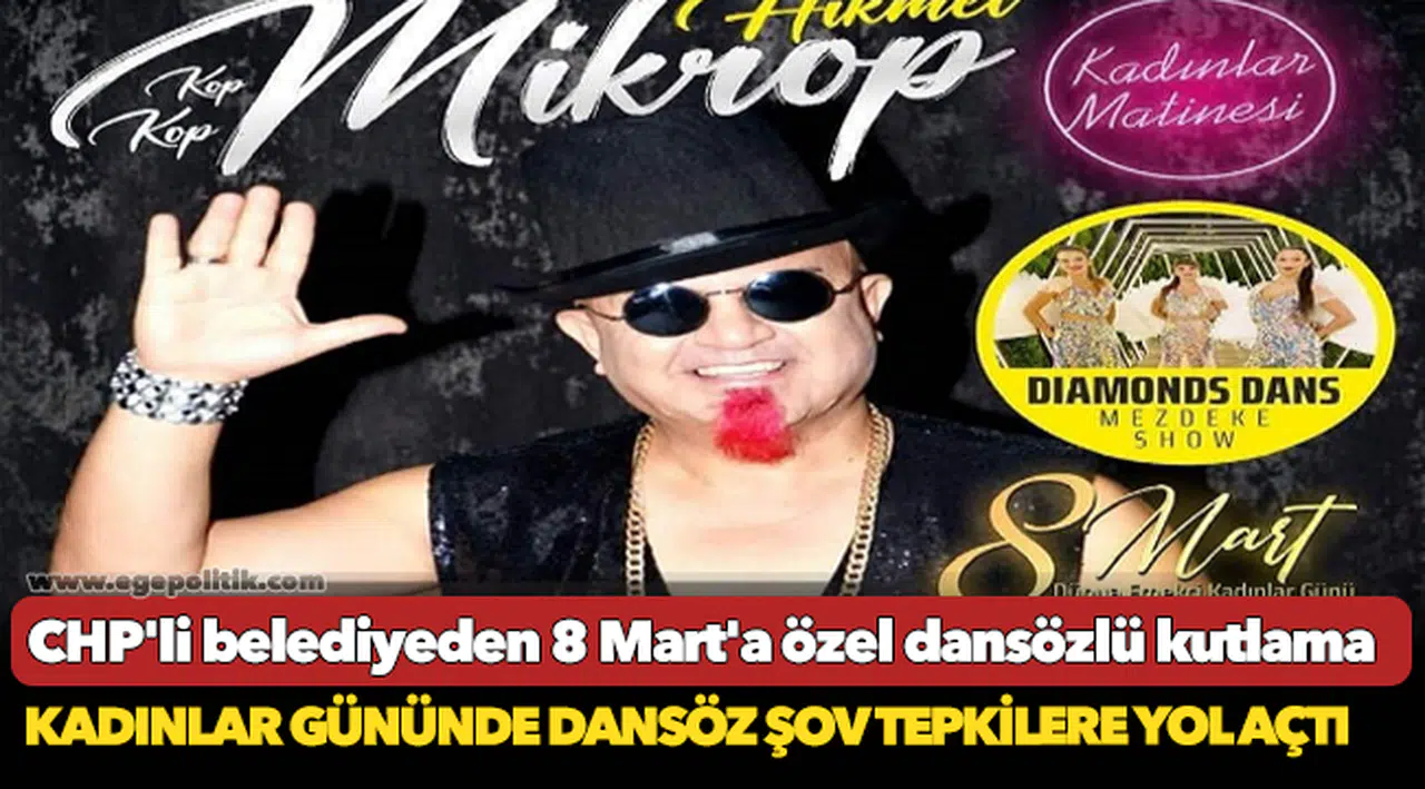 CHP'li belediyeden 8 Mart'a özel dansözlü kutlama