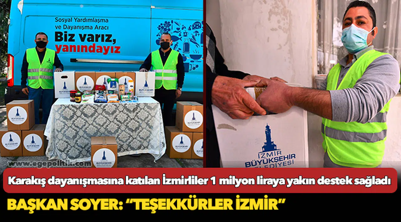 Karakış dayanışmasına katılan İzmirliler 1 milyon liraya yakın destek sağladı