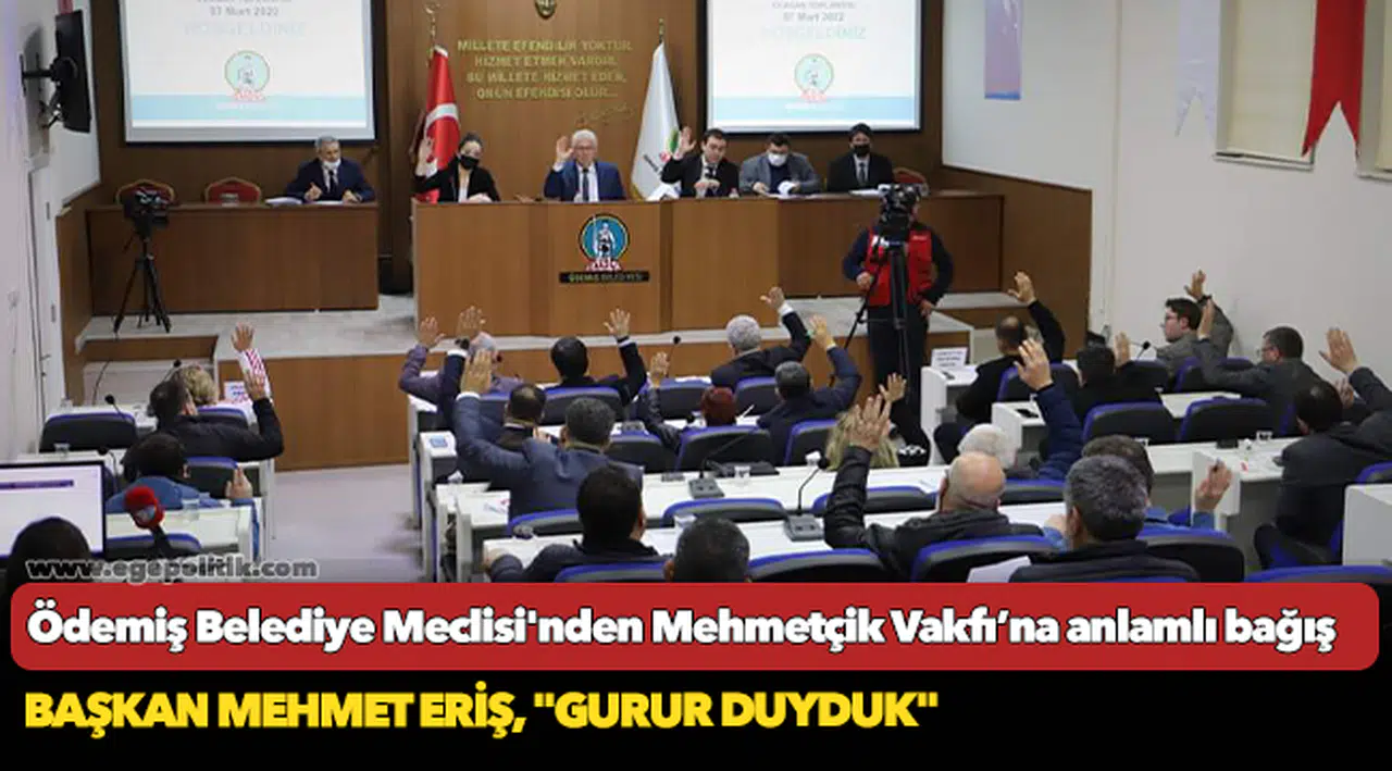 Ödemiş Belediye Meclisi'nden Mehmetçik Vakfı’na anlamlı bağış