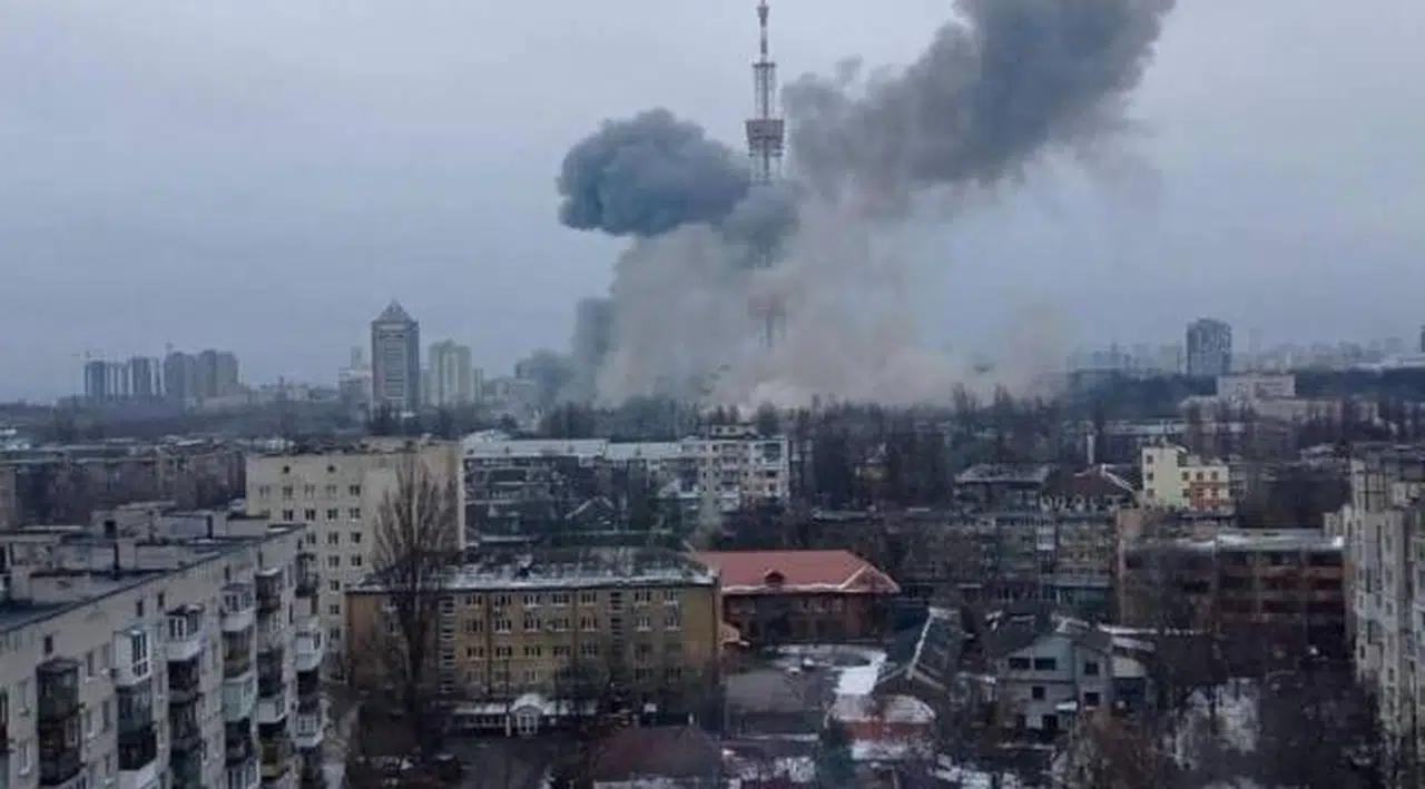 Rusya Kiev'deki televizyon kulesini vurdu: 5 ölü, 5 yaralı