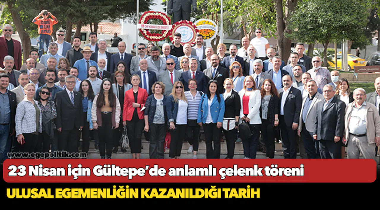 23 Nisan için Gültepe’de  anlamlı çelenk töreni