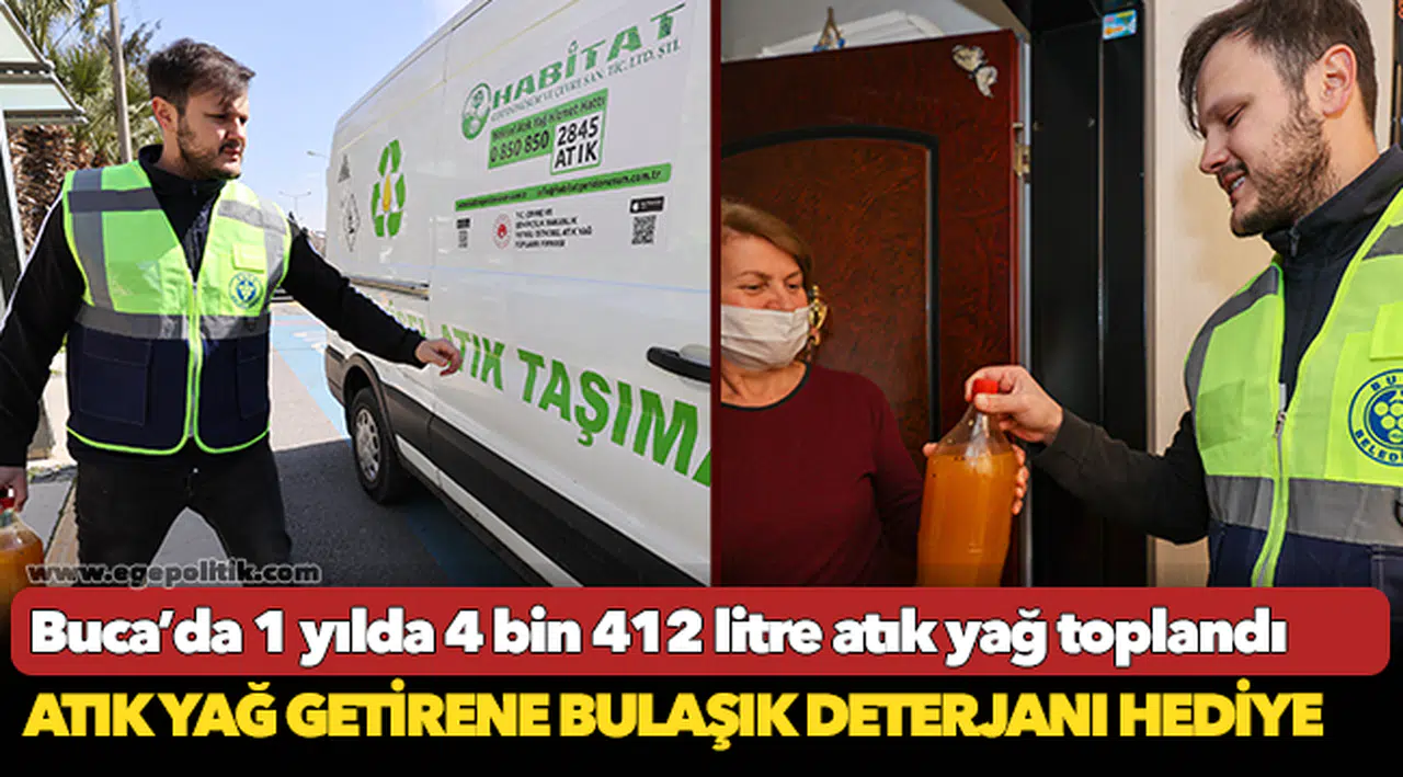 Buca’da 1 yılda 4 bin 412 litre atık yağ toplandı