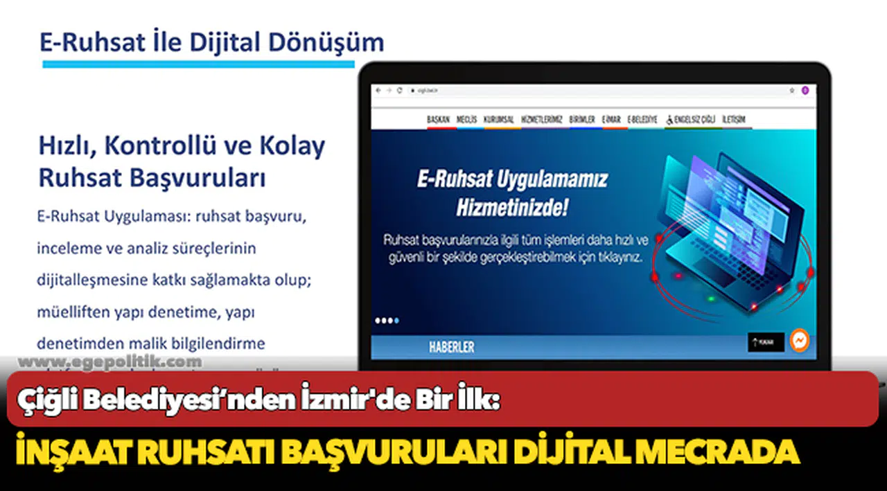 Çiğli Belediyesi’nden İzmir'de Bir İlk: İnşaat Ruhsatı Başvuruları Dijital Mecrada