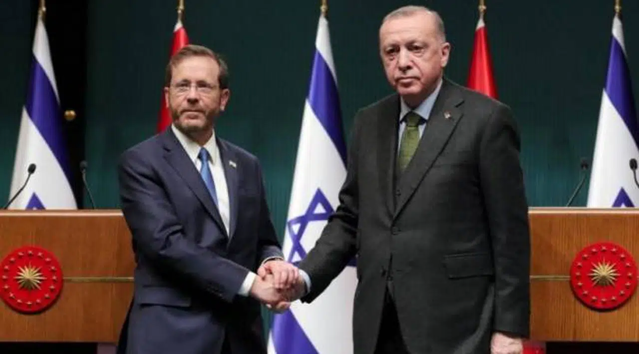 Erdoğan, İsrail Cumhurbaşkanı Herzog'la görüştü