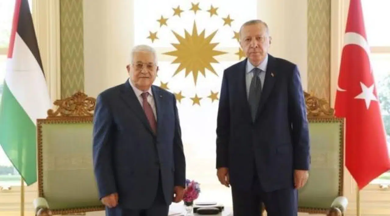 Erdoğan Mahmut Abbas ile görüştü