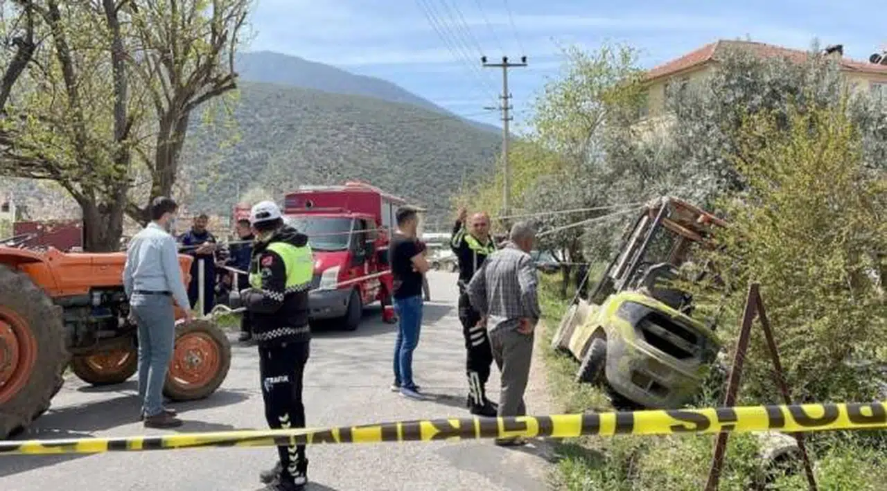 Forkliftin devrilmesi sonucu bir işçi yaşamını yitirdi