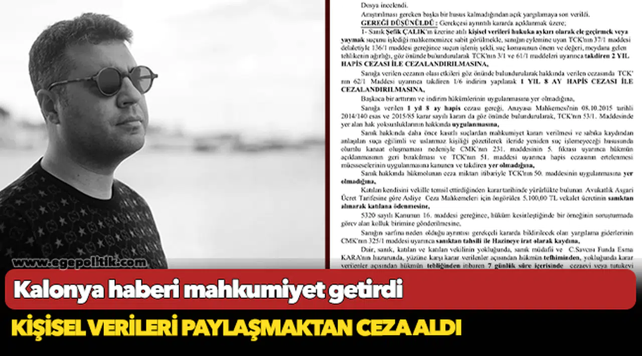 Kalonya haberi mahkumiyet getirdi