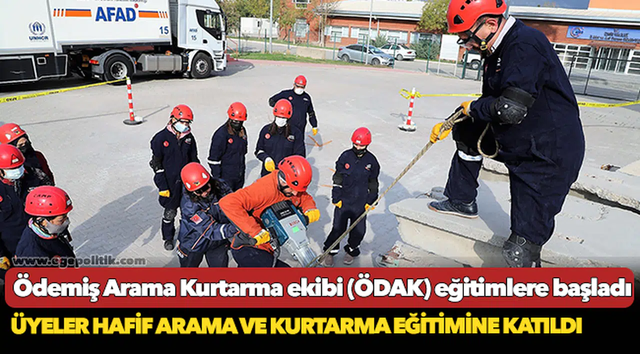 Ödemiş Arama Kurtarma ekibi (ÖDAK) eğitimlere başladı