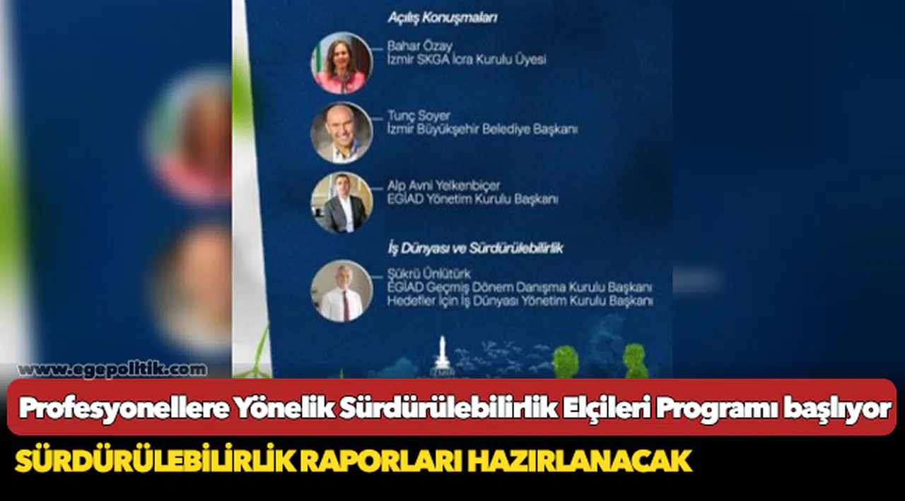 Profesyonellere Yönelik Sürdürülebilirlik Elçileri Programı başlıyor