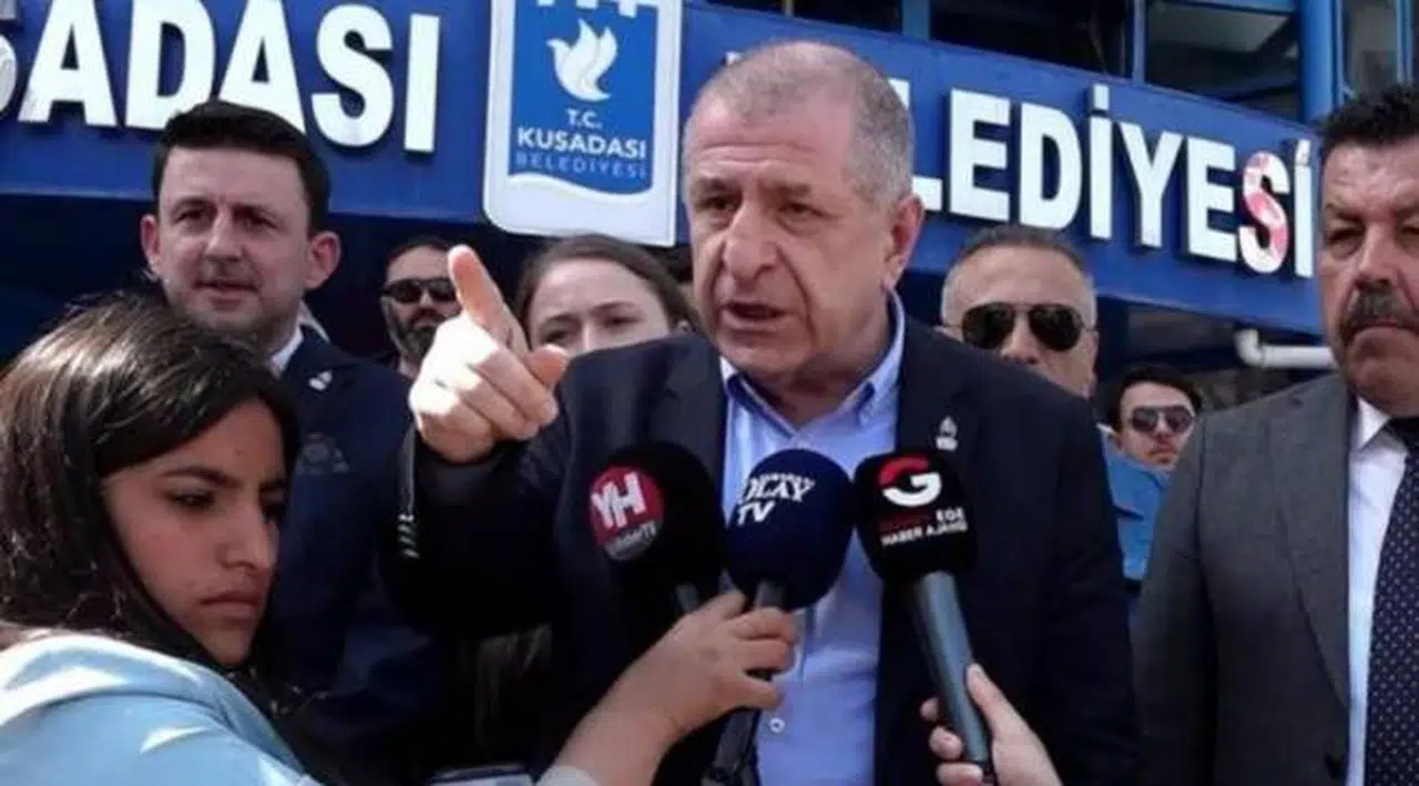 Ümit Özdağ soruya kızdı, ilçeyi terk etti