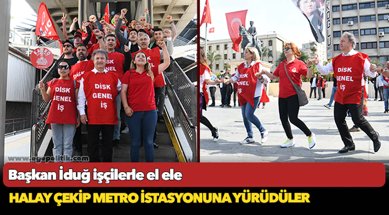 Başkan İduğ işçilerle el ele