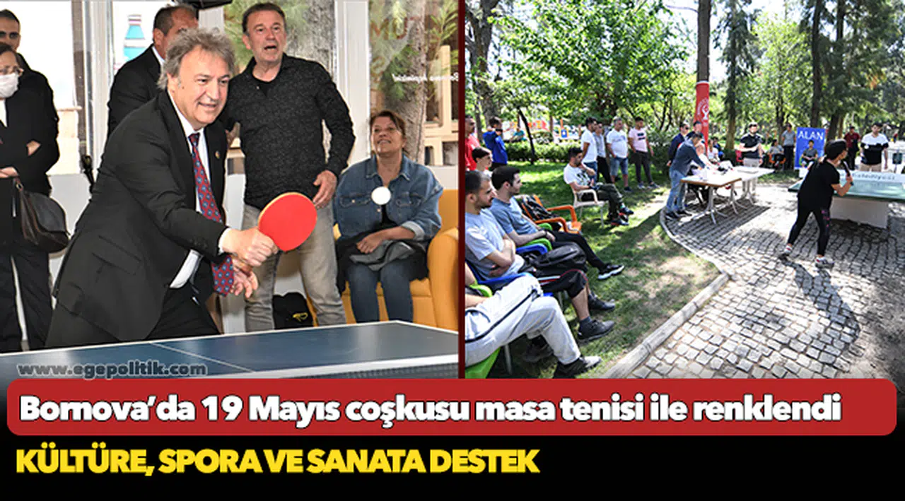 Bornova’da 19 Mayıs coşkusu masa tenisi ile renklendi