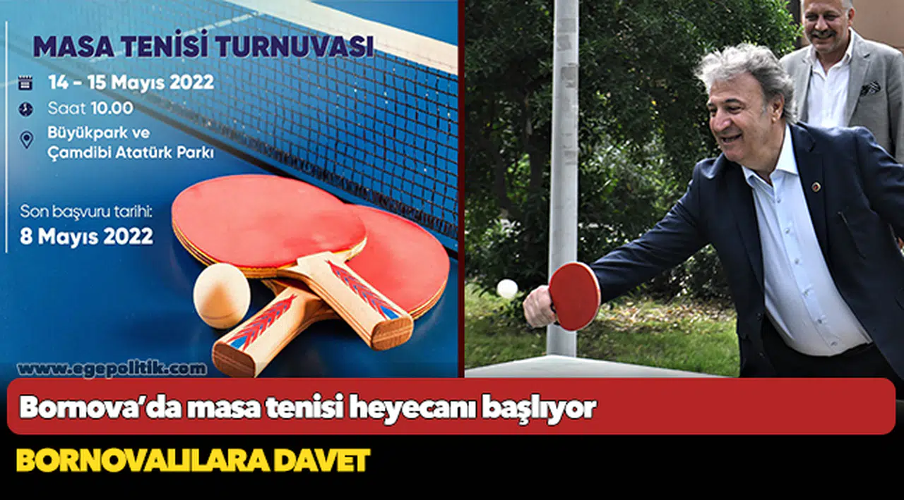Bornova’da masa tenisi heyecanı başlıyor