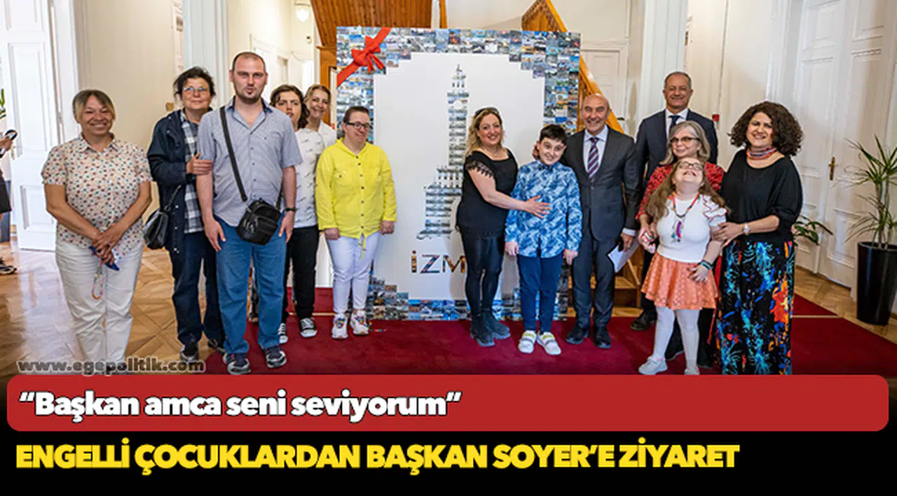Engelli çocuklardan Başkan Soyer’e ziyaret