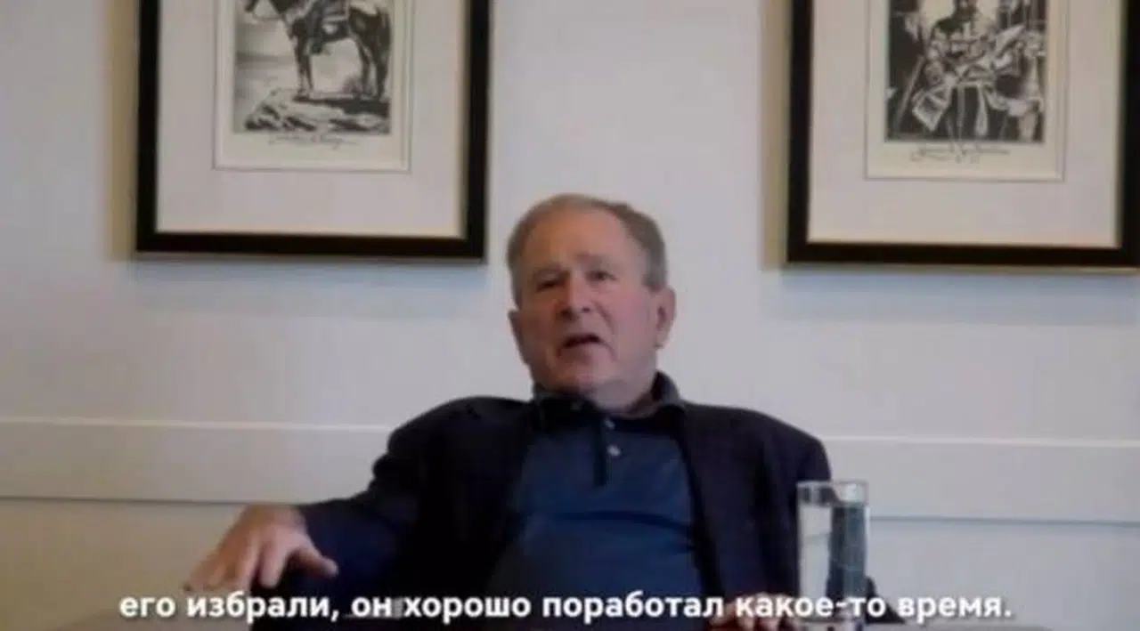 George W. Bush, Zelenskiy sandığı Rus komedyenle konuşmuş