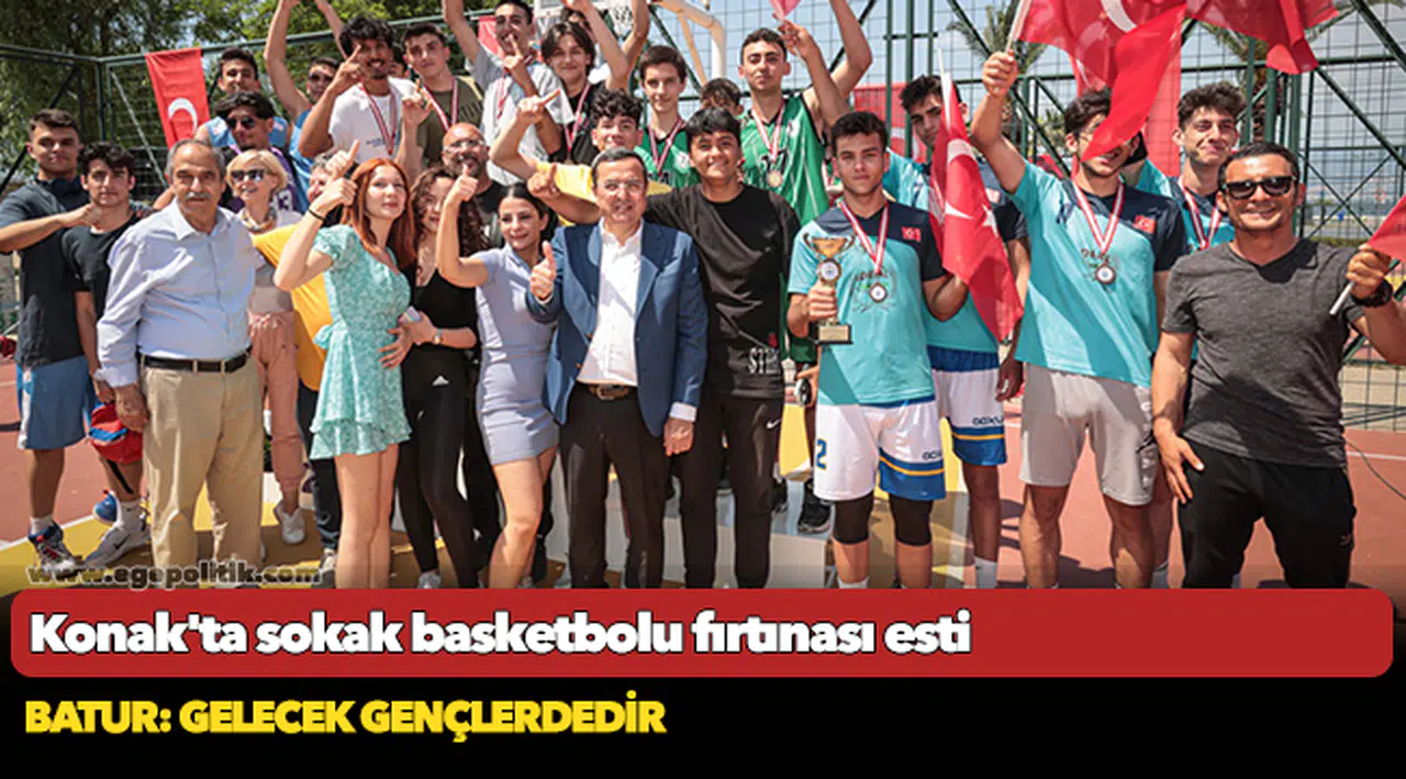Konak'ta sokak basketbolu fırtınası esti