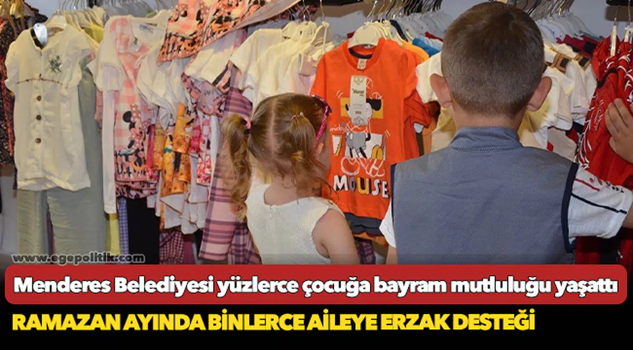 Menderes Belediyesi yüzlerce çocuğa bayram mutluluğu yaşattı