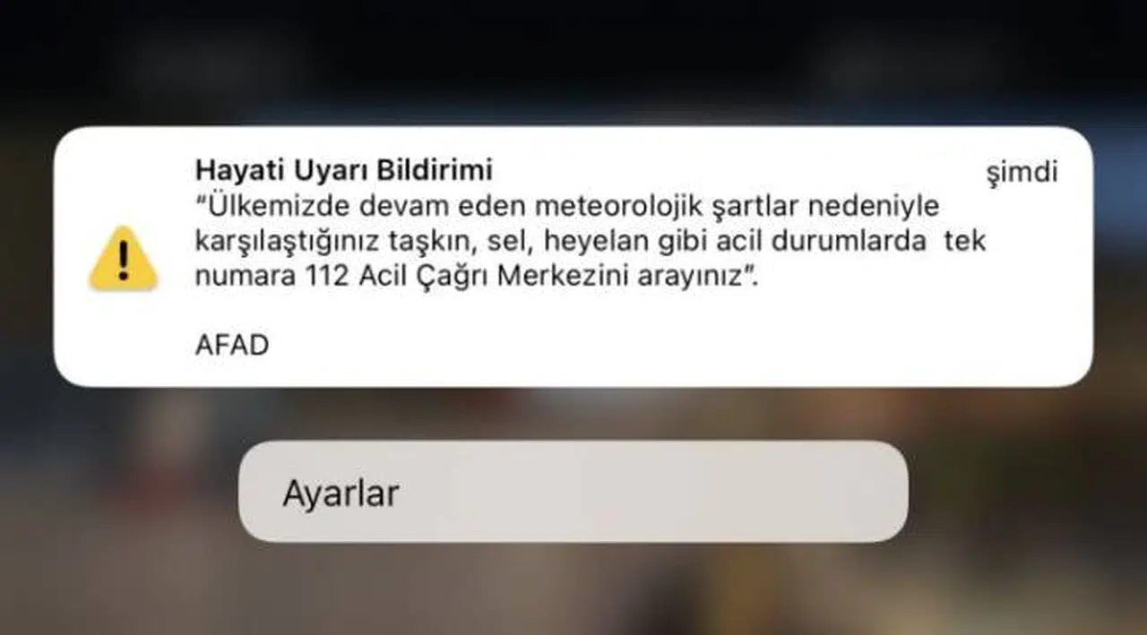 AFAD Hayati Uyarı Bildirimi akılları baştan aldı! Vatandaşın yüreği ağzına geldi!