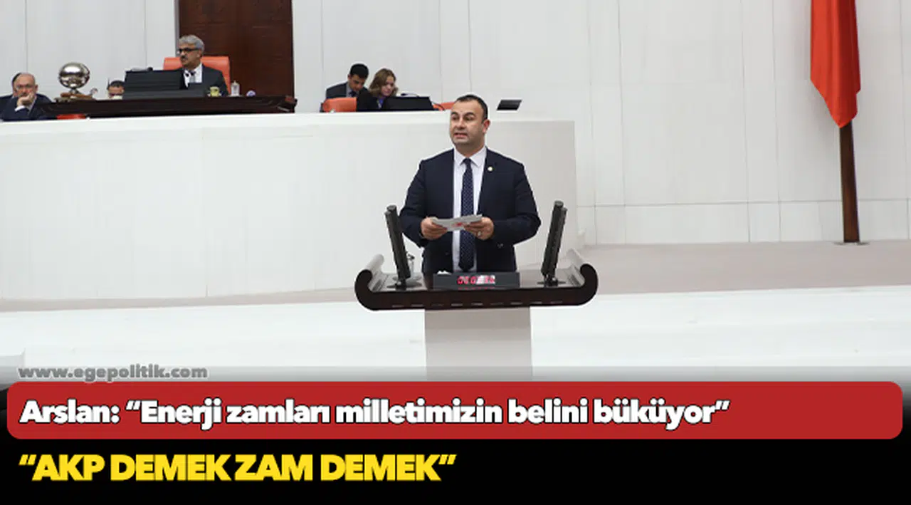 Arslan: “Enerji zamları milletimizin belini büküyor”