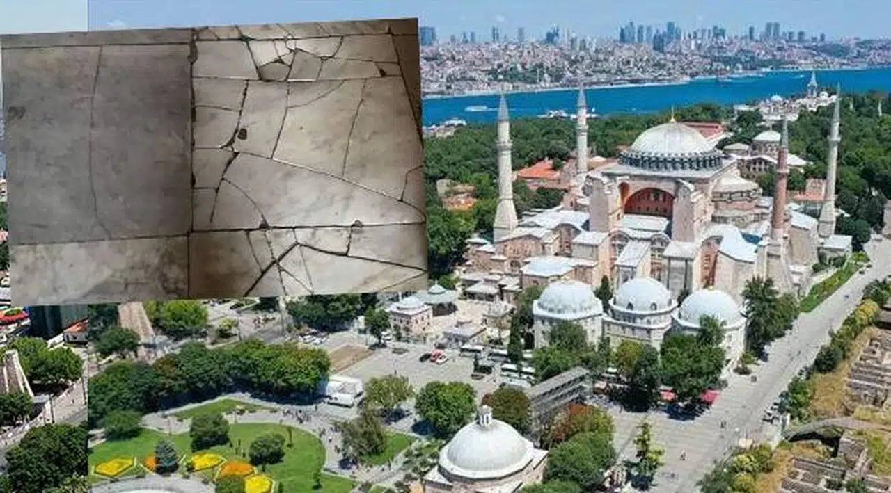Ayasofya'nın merdivenleri kırıldı!