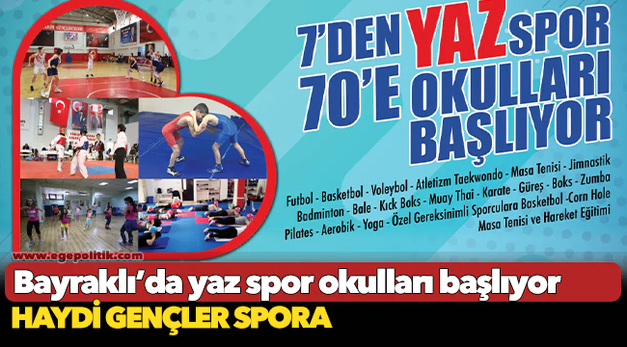 Bayraklı’da yaz spor okulları başlıyor