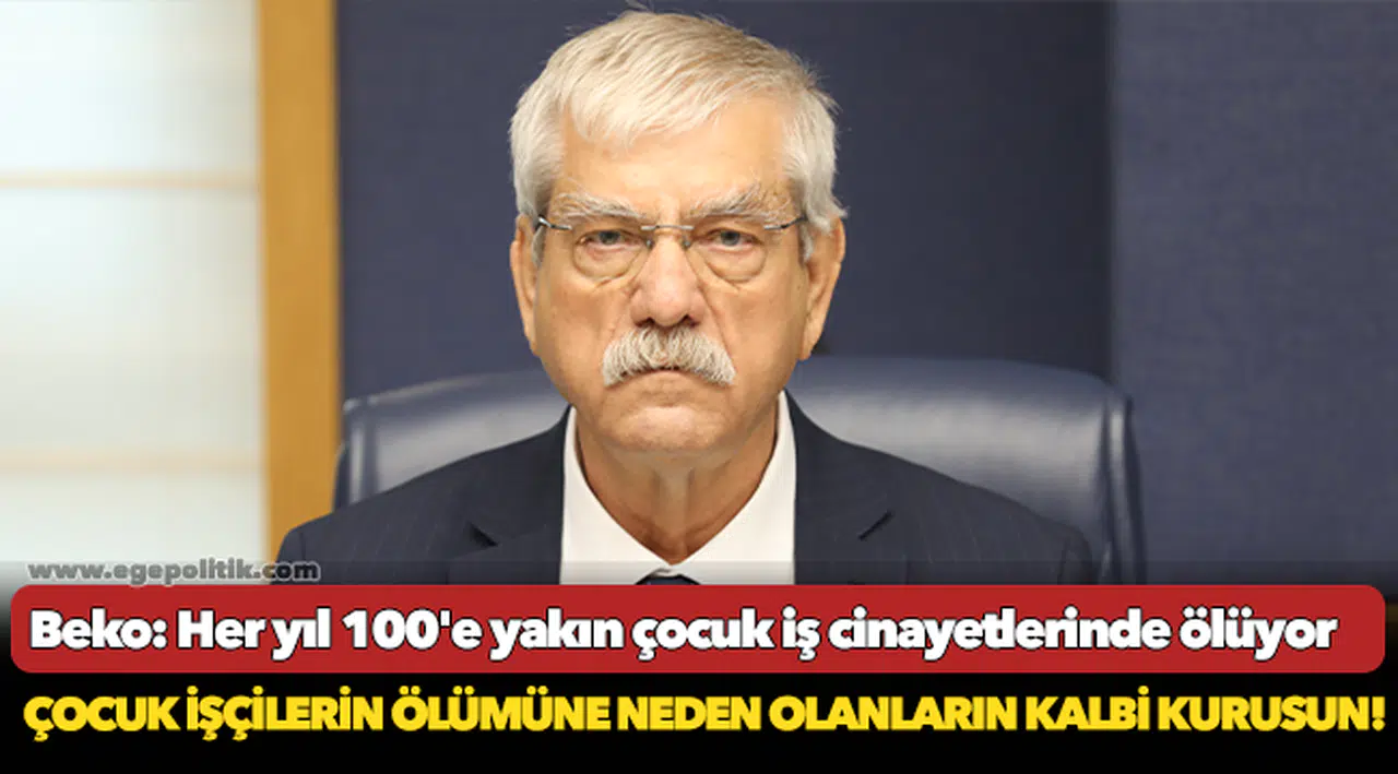 Beko: Her yıl 100'e yakın çocuk iş cinayetlerinde ölüyor.