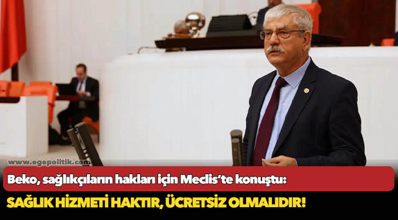Beko, sağlıkçıların hakları için Meclis’te konuştu: