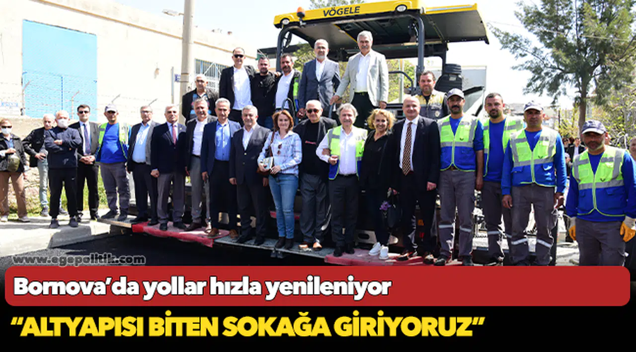 Bornova’da yollar hızla yenileniyor