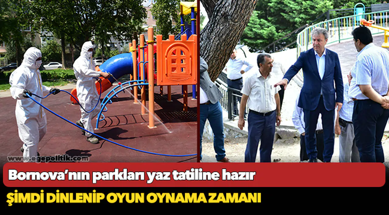 Bornova’nın parkları yaz tatiline hazır