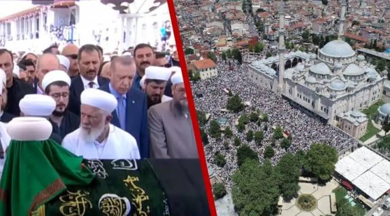 Erdoğan tarikat lideri Ustaosmanoğlu'nun cenazesinde konuştu