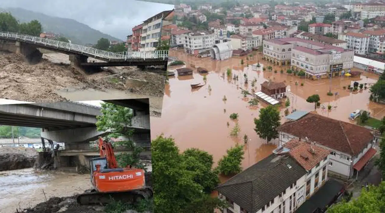 Karadeniz'de sel felaketi: Dereler taştı, köprüler yıkıldı; iki kişi kayıp