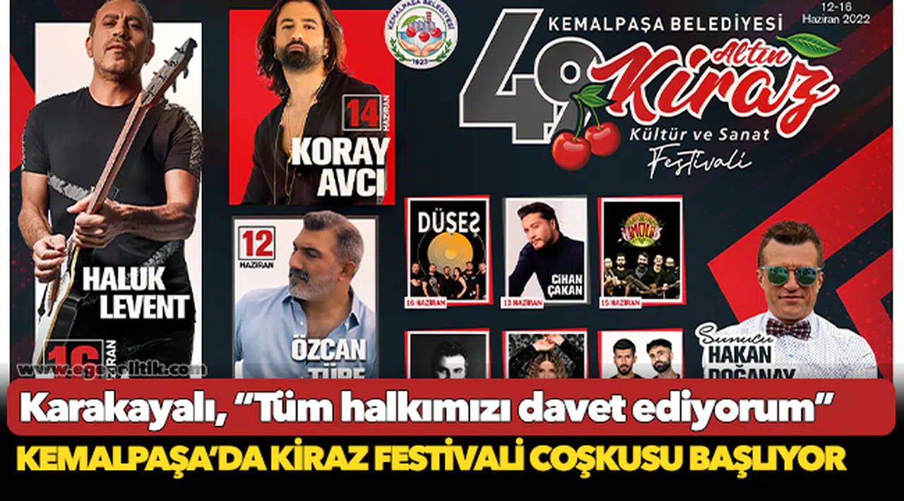 KEMALPAŞA’DA KİRAZ FESTİVALİ COŞKUSU BAŞLIYOR