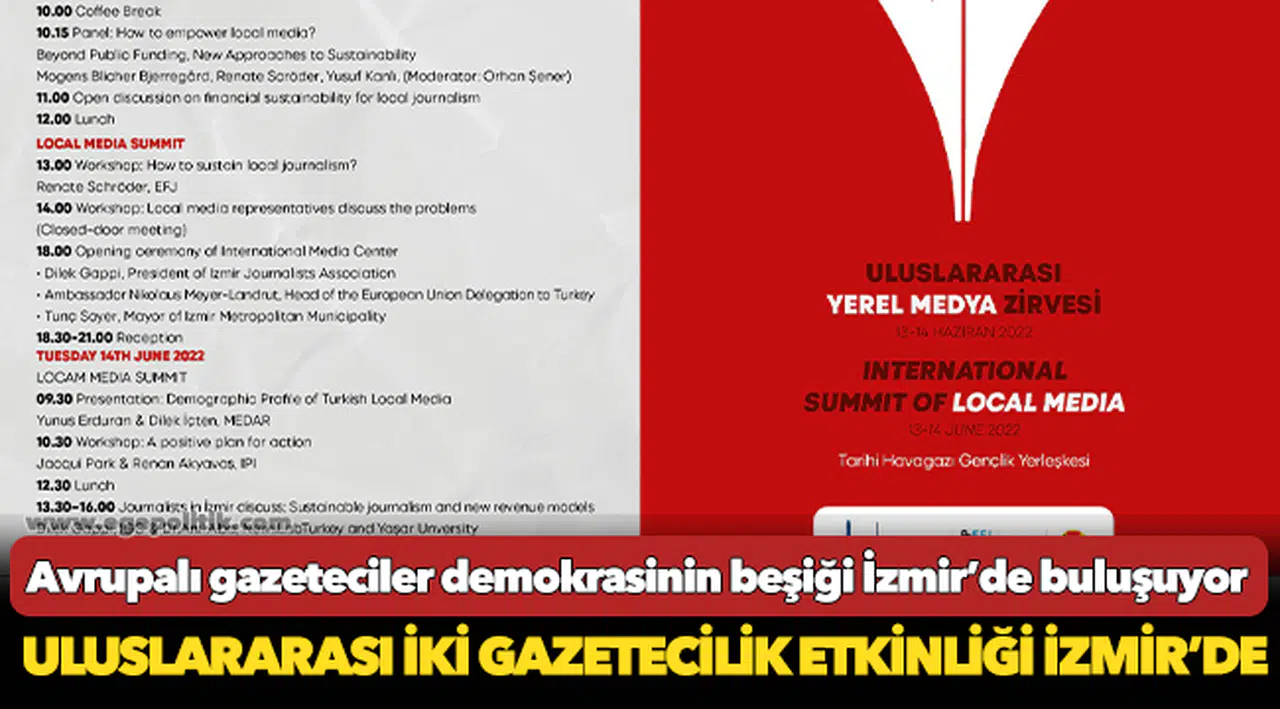 Uluslararası iki gazetecilik etkinliği İzmir’de