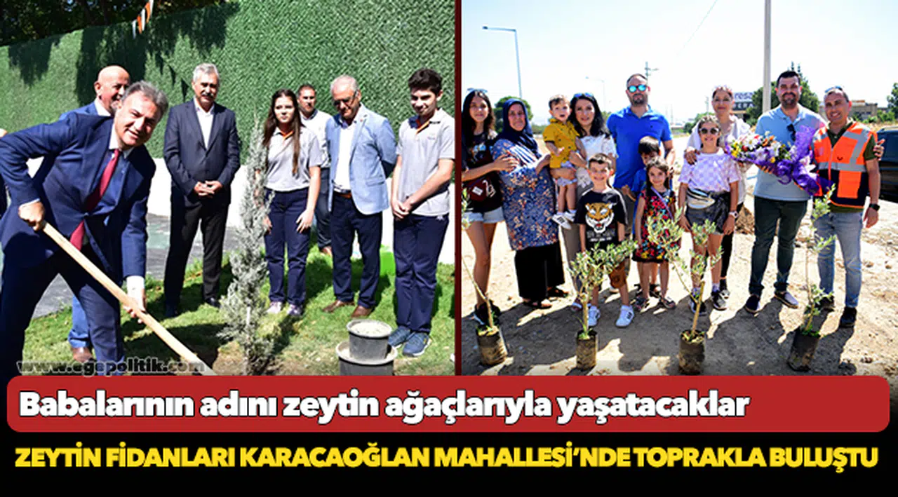 Babalarının adını zeytin ağaçlarıyla yaşatacaklar