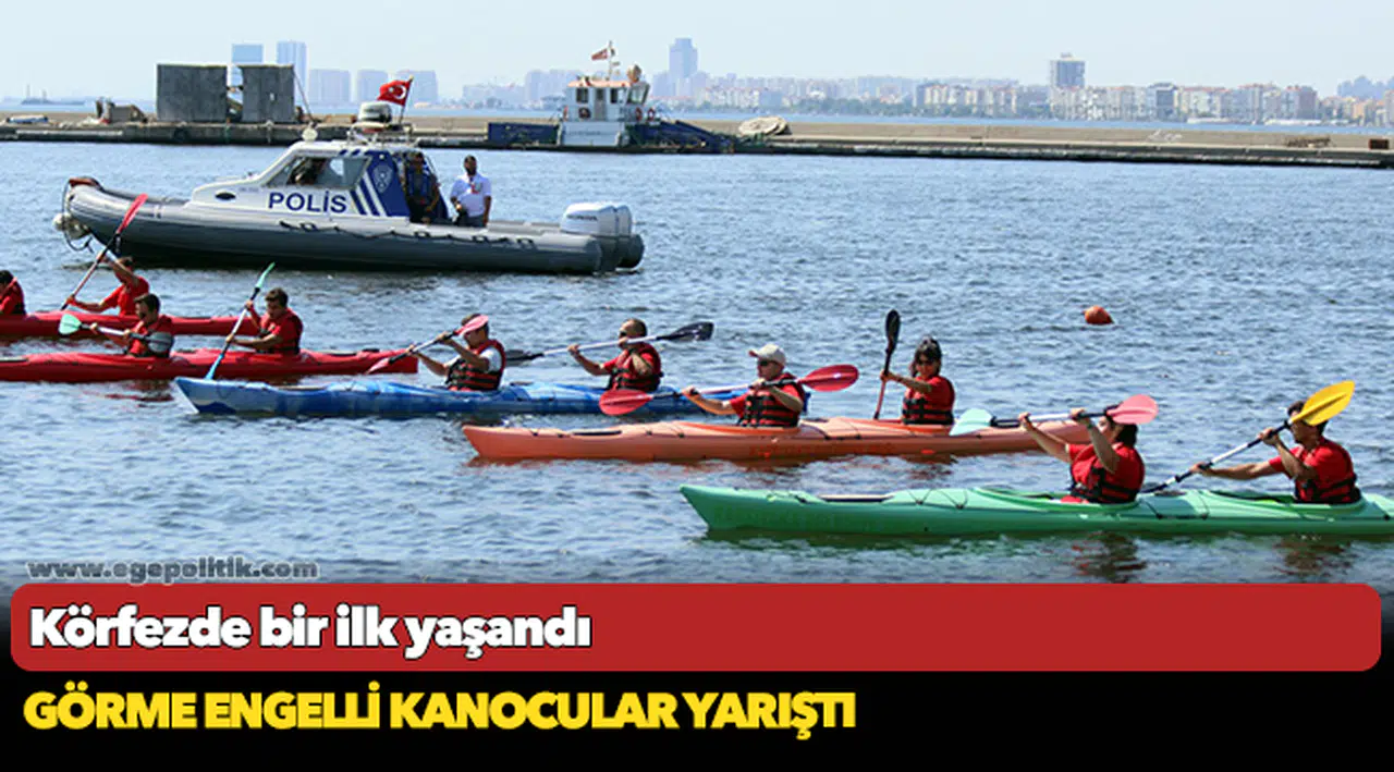 Görme engelli kanocular yarıştı
