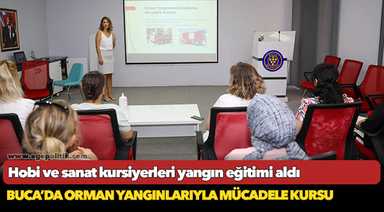 Hobi ve sanat kursiyerleri yangın eğitimi aldı
