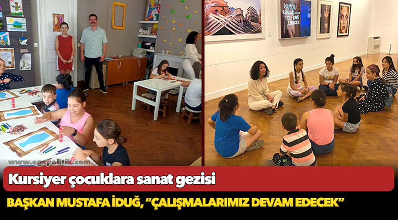 Kursiyer çocuklara sanat gezisi