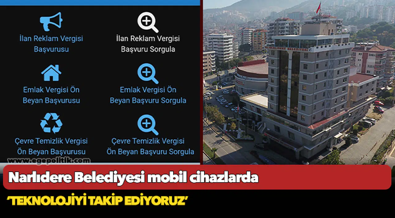 Narlıdere Belediyesi mobil cihazlarda