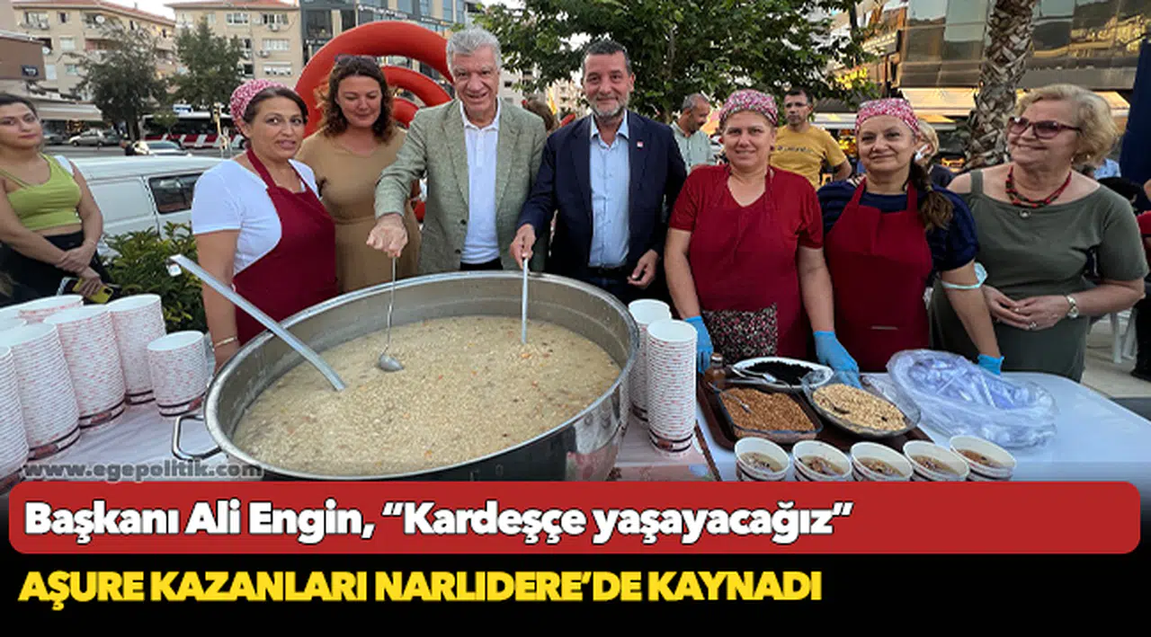 Aşure kazanları Narlıdere'de kaynadı