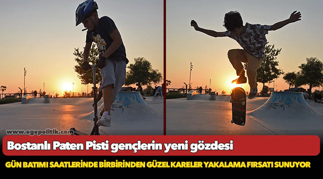 Bostanlı Paten Pisti gençlerin yeni gözdesi