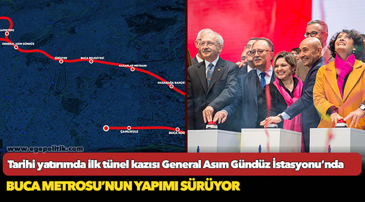 Buca Metrosu’nun yapımı sürüyor
