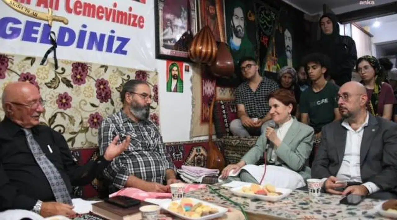 Erdoğan'ın ardından bir ziyaret de Akşener'den: Saldırıya uğrayan cemevine gitti