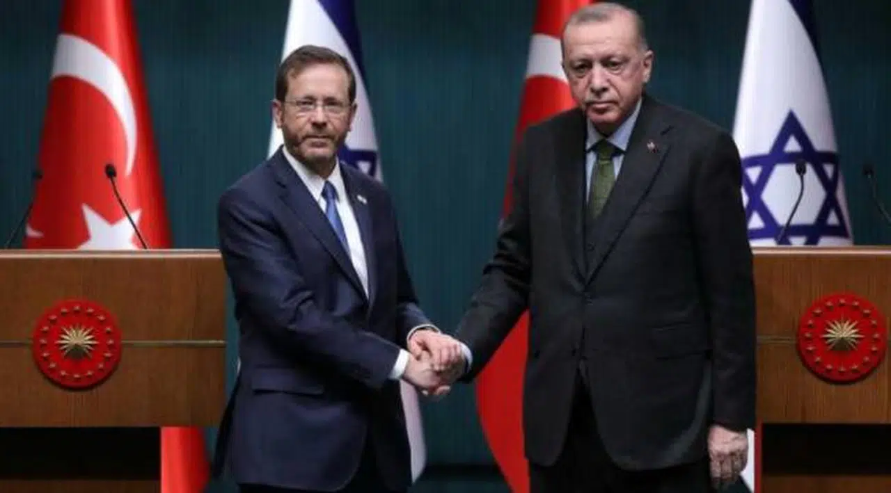 Erdoğan İsrail Cumhurbaşkanı Herzog ile görüştü