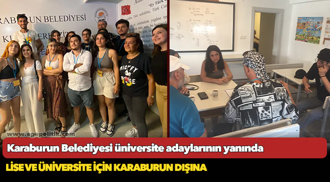 Karaburun Belediyesi üniversite adaylarının yanında